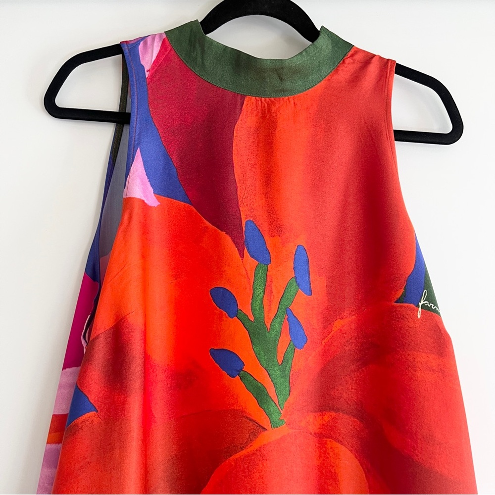 FARM Rio x Anthropologie Floral Halter Maxi Dress Size XL NWT in Tropical Red - Picture 14 of 16
